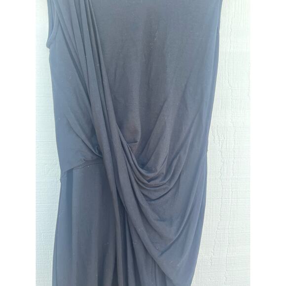 ALLSAINTS Black Sleeveless,‎ Twist Waisted Midi Dress, Viscose, Size 4 - Picture 4 of 6